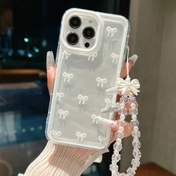 Funda Transparente iPhone 16 Pro Max / 14 / 12 – Con Lazo Decorativo