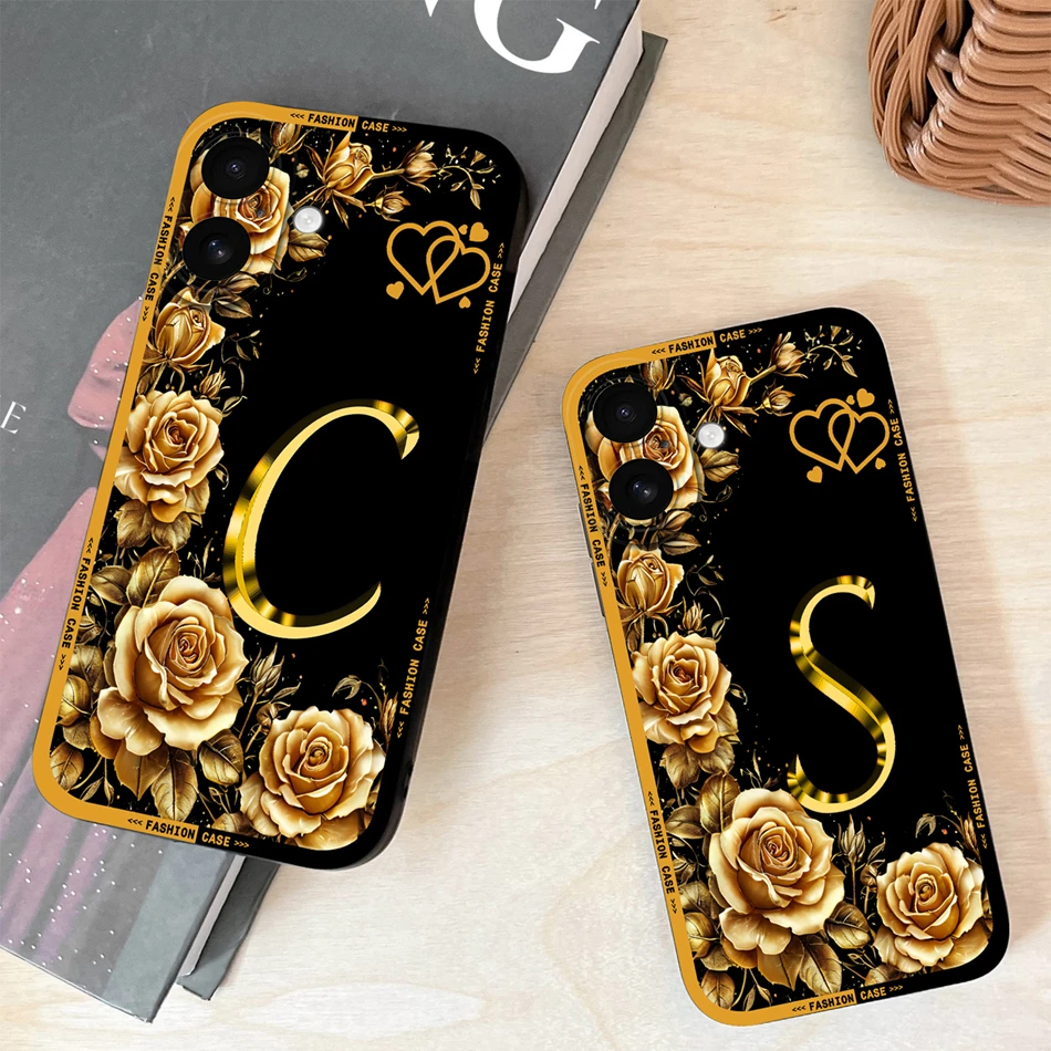 Para iPhone 17 Pro Max 17 Air funda de teléfono flores nombre letras funda de alta calidad para iPhone17 carcasa de silicona suave a prueba de golpes - imagen 3