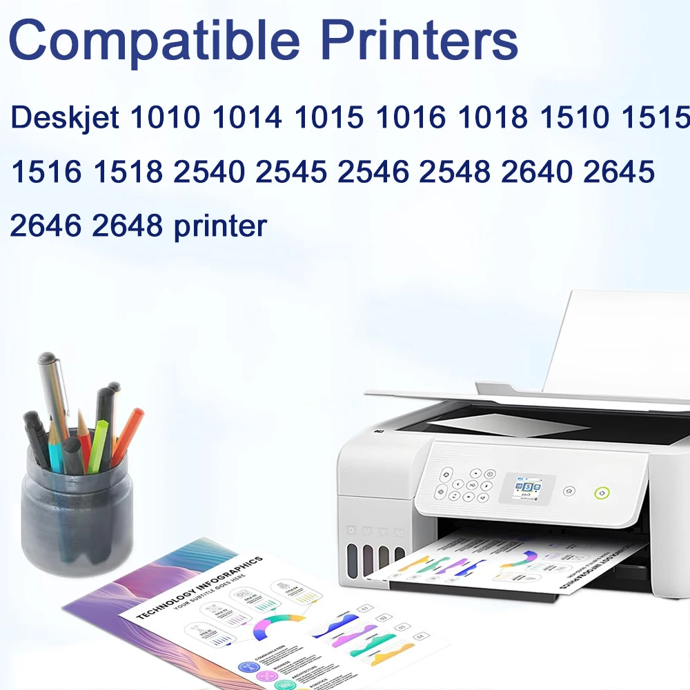 Reemplazo de cartucho de tinta einkshop 650XL para impresora HP 650 HP650 XL para hp Deskjet 1015 1515 2515 2545 2645 3515 4645 - imagen 3