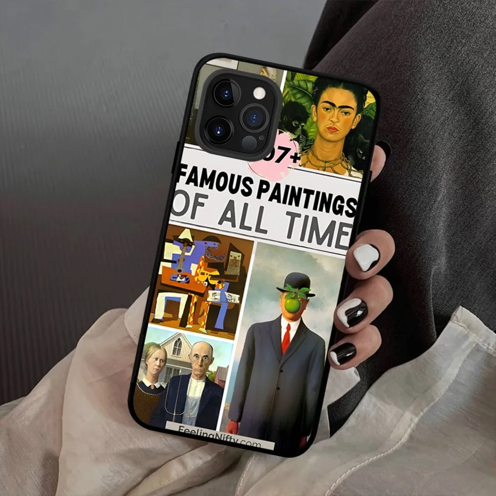 Funda de teléfono divertida de arte Mona Lisa para IPhone 15 14 11 12 13 Mini Pro XS Max, Funda 6 7 8 Plus X XR SE 2020 - imagen 4