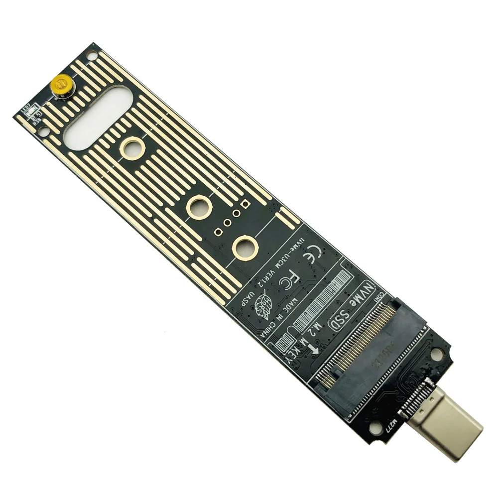 Convertidor M2 a tipo C SSD USB 3,2 Gen2 10G NVME Placa adaptadora de placa de conversión JMS583 Chip compatible con 2230 2242 2260 2280 NVME SSD - imagen 2