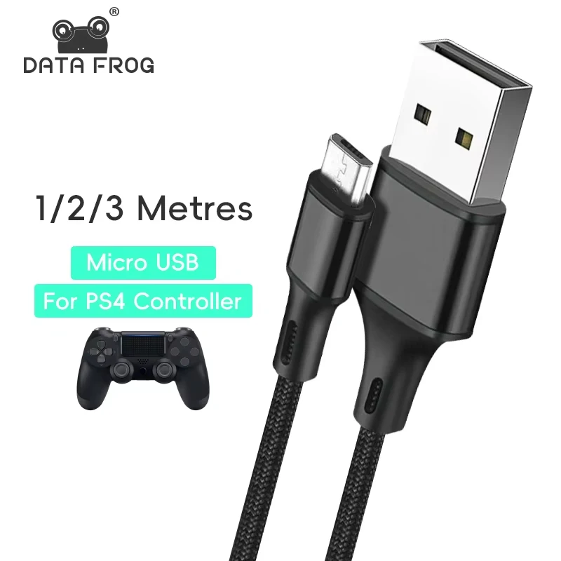 DATA FROG-Cable de datos de carga para mando de PS4, Cable de carga USB para mando de PS4, accesorios de juego de Joystick