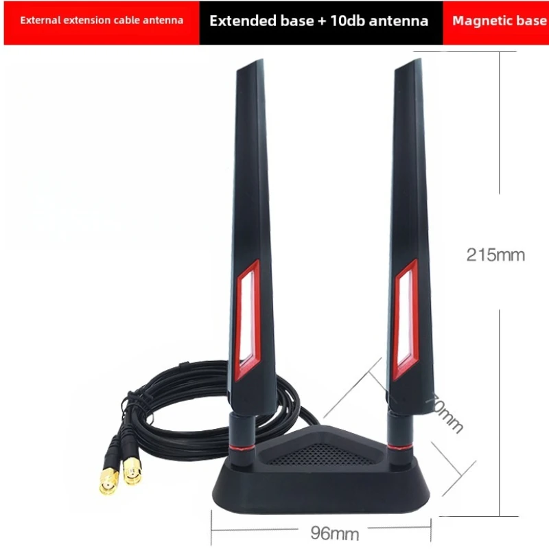 Cable de extensión de antena externa de alta ganancia, doble banda, 2,4G, 5,8G, Base magnética para enrutador Wifi ASUS, amplificador de señal de tarjeta inalámbrica
