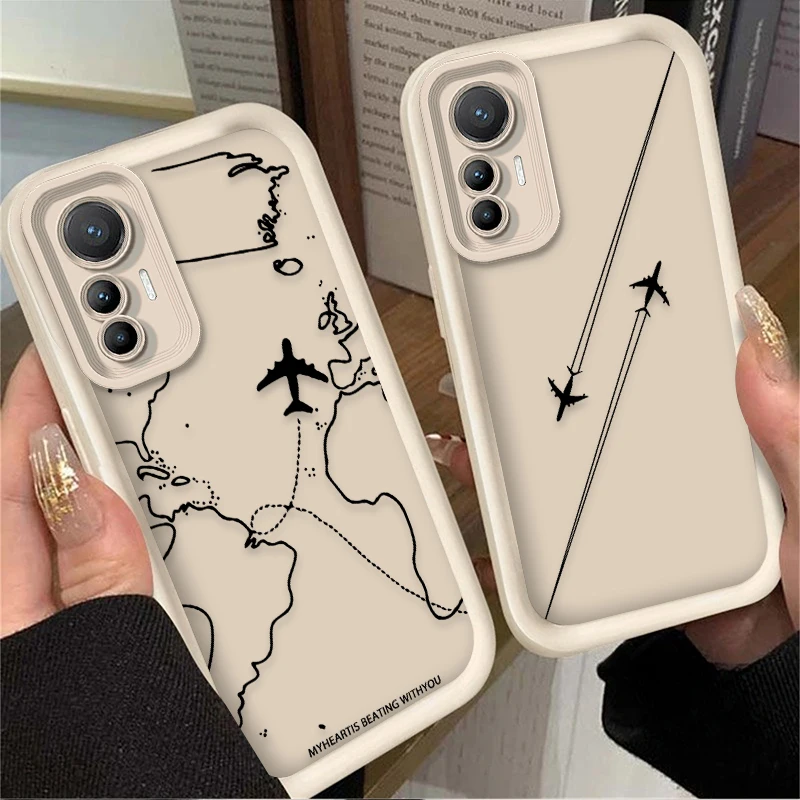 Funda de ruta de avión para Xiaomi 14T 13T 12T 11T 13 12 11 Lite 5G NE POCO X6 X5 F6 F5 F3 X4 GT X3 NFC M5S C65 M6 Pro - imagen 2
