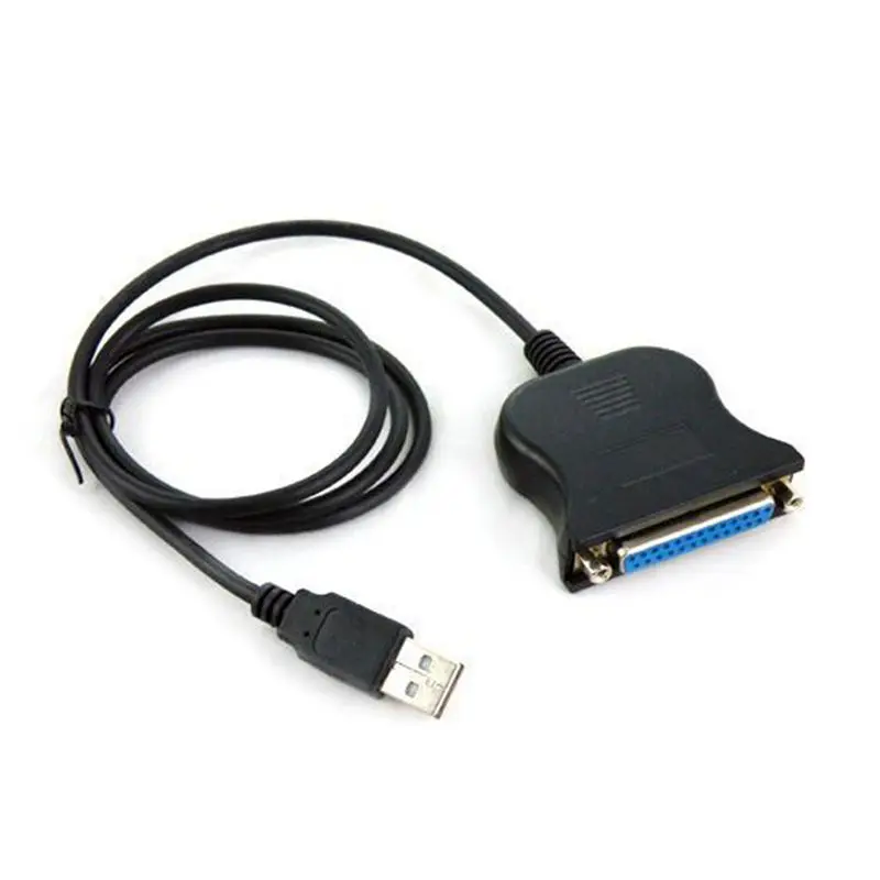 DB25 hembra a USB macho IEEE 1284 impresora paralela adaptador LPT Cable convertidor de impresión comunicación de interfaz paralela de 25 pines - imagen 2