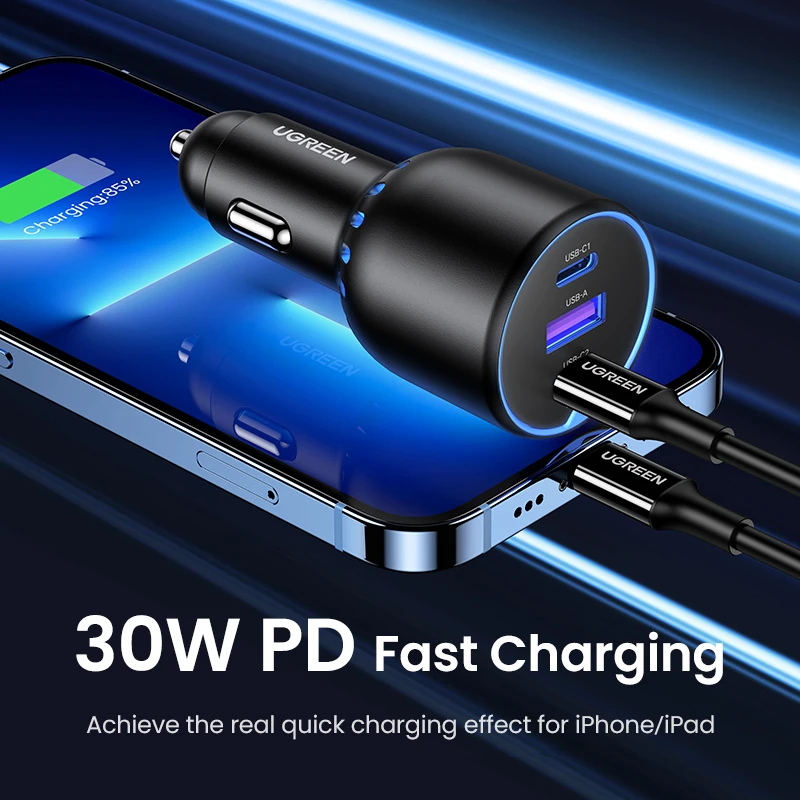 Ugreen Cargador de coche USB-C PD 130W para iPhone 15/14/13 Pro - imagen 3