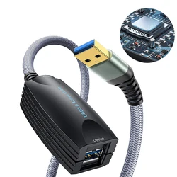 Cable extensión USB 3.0 activo con amplificador repetidor USB-A