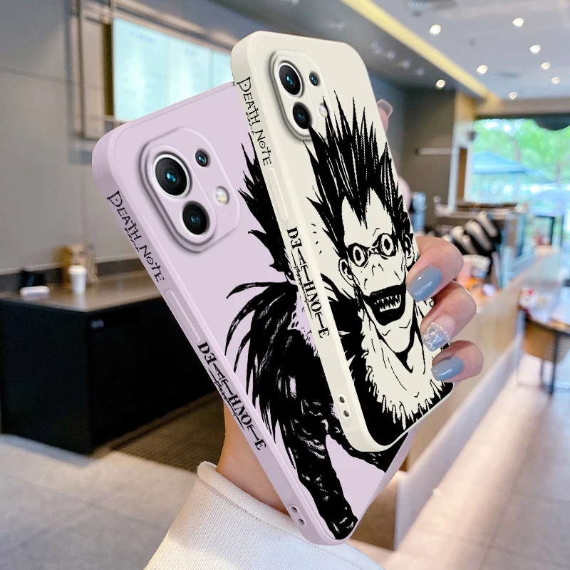 Funda de teléfono Anime Death Note Ryuk para Xiaomi, 14, 13, 12, 11, 10 T Pro Ultra Lite, 5G, cuerda líquida izquierda, 5G, cubierta suave - imagen 3
