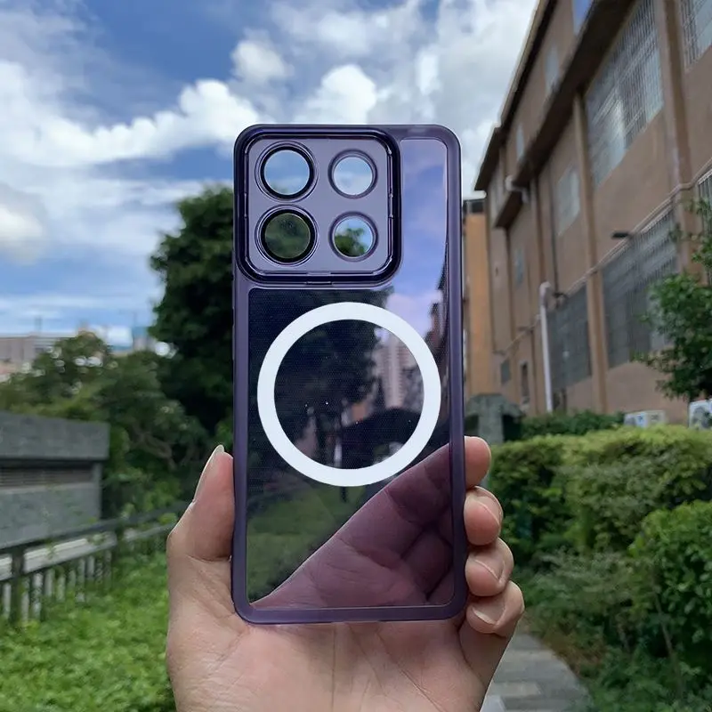 Para Xiaomi Mi 14T Pro funda suave TPU transparente lente magnética funda protectora trasera para Xiaomi Mi 14 14T Pro 14ultra Shell - imagen 3