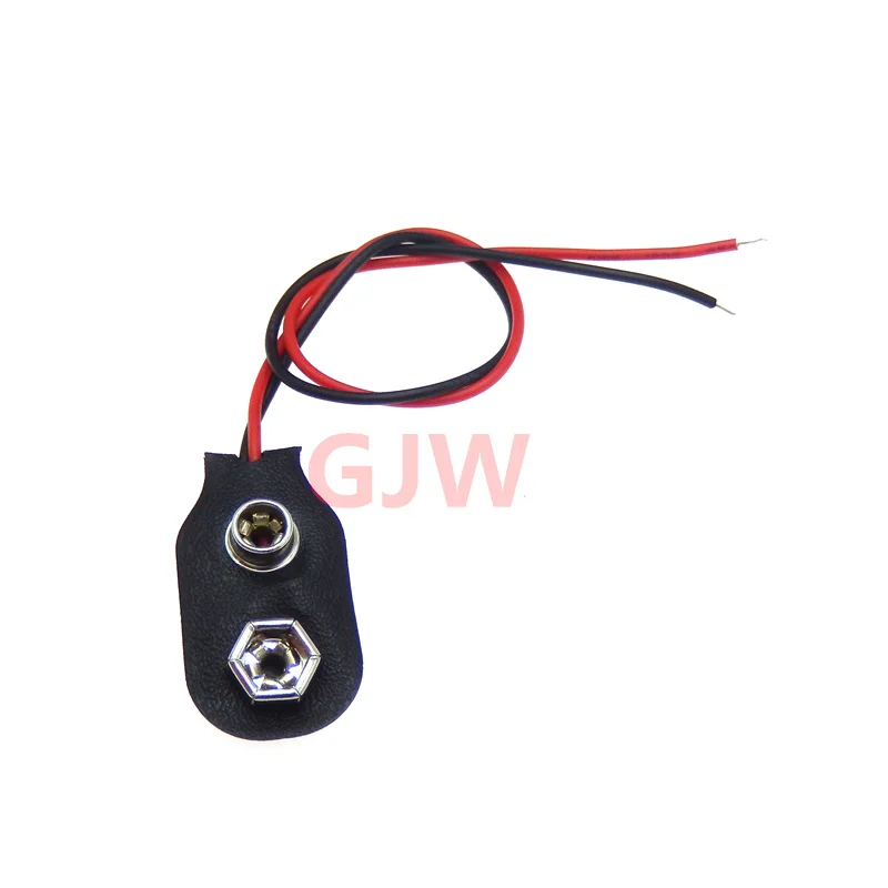 Hebilla de conector de Clips de batería de 9V, 10 piezas, 15cm, Negro, Rojo - imagen 5