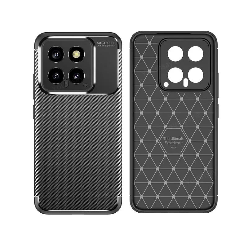 Funda de negocios de lujo para Xiaomi 14, carcasa protectora de TPU suave, parachoques de teléfono para Xiaomi Mi 14 - imagen 2