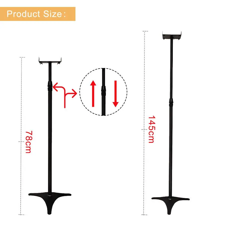 Soporte de altavoz ThundeaL de 78-145cm, 2 uds., para Samsung Q900A JBL, barra de altura ajustable, soporte de suelo Universal para altavoz - imagen 3