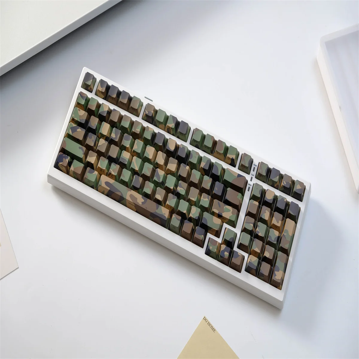 Teclas de transmisión de luz lateral de camuflaje, 136 teclas, Material PBT, perfil de cereza, DYE-SUB personalizado para teclado mecánico - imagen 2