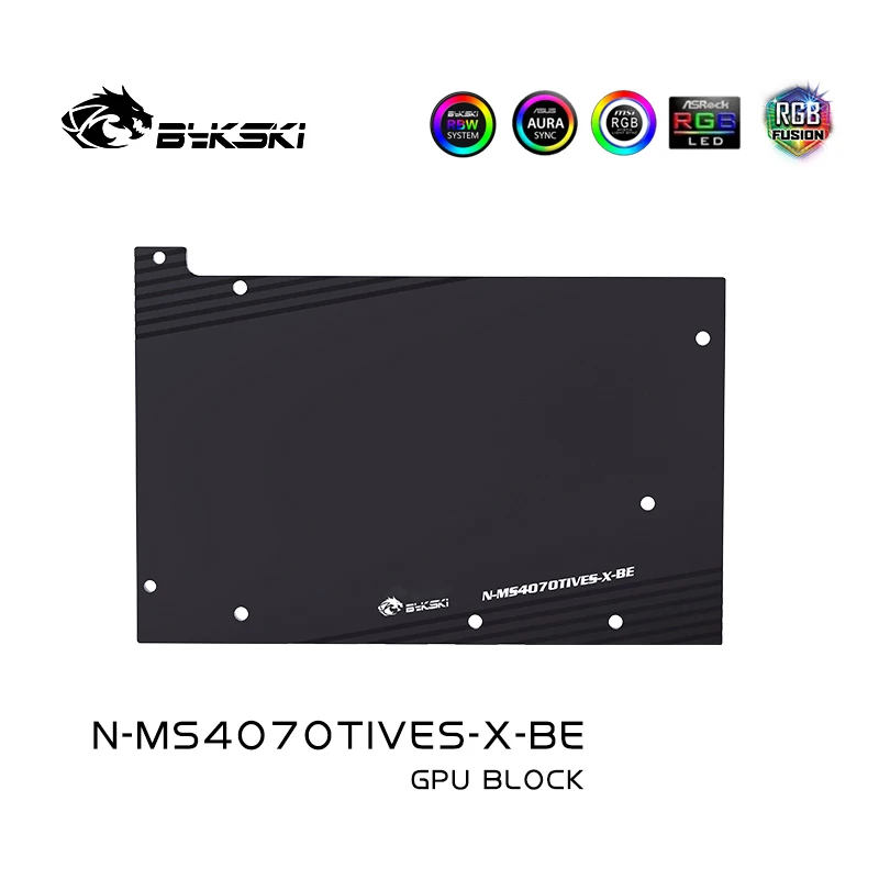 Un bloque negro de GPU con el nombre Bkskki