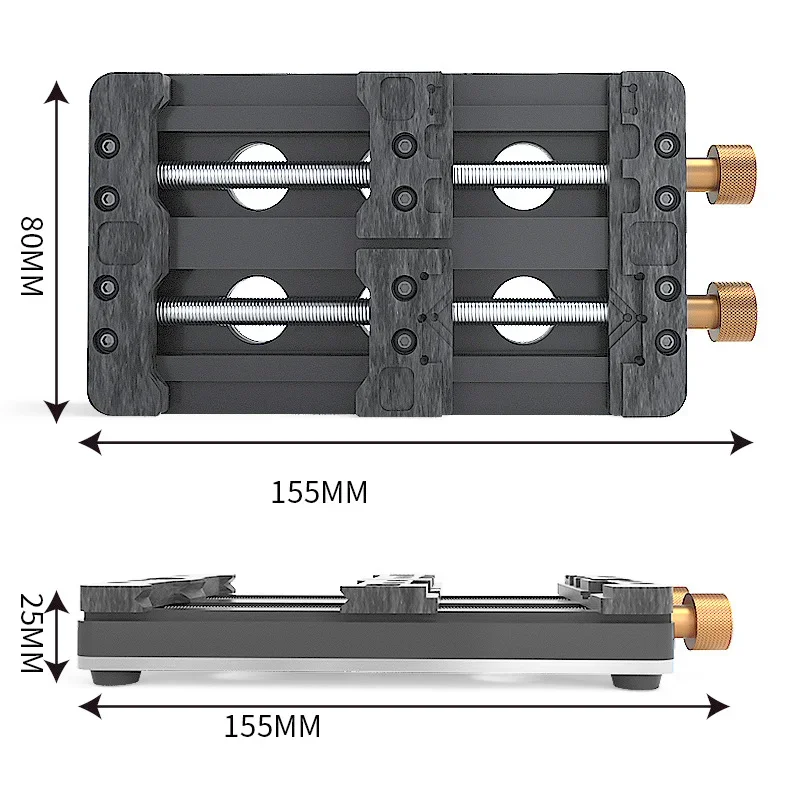 Dispositivo de reparación de placa base Universal de TE-192 para teléfono móvil, plataforma de posicionamiento de Chip BGA de doble eje, soporte de sujeción PCB