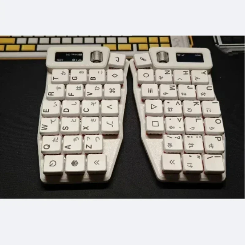 Kit de teclado dividido Rolio46 Corne, personalizado, Diy, OLED, Bluetooth, inalámbrico, Firmware Zmk, bocina, nivel de teclado, codificador de rodillo, interruptor Kailh - imagen 4