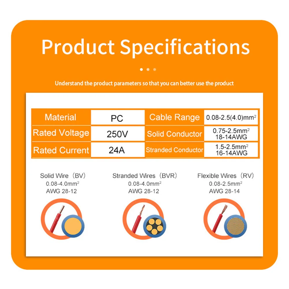 10 Uds Mini conectores de Cable de empuje bloque de terminales de cableado de Conductor compacto rápido conexión de Cable eléctrico 2/3/4/6/8 puertos - imagen 4