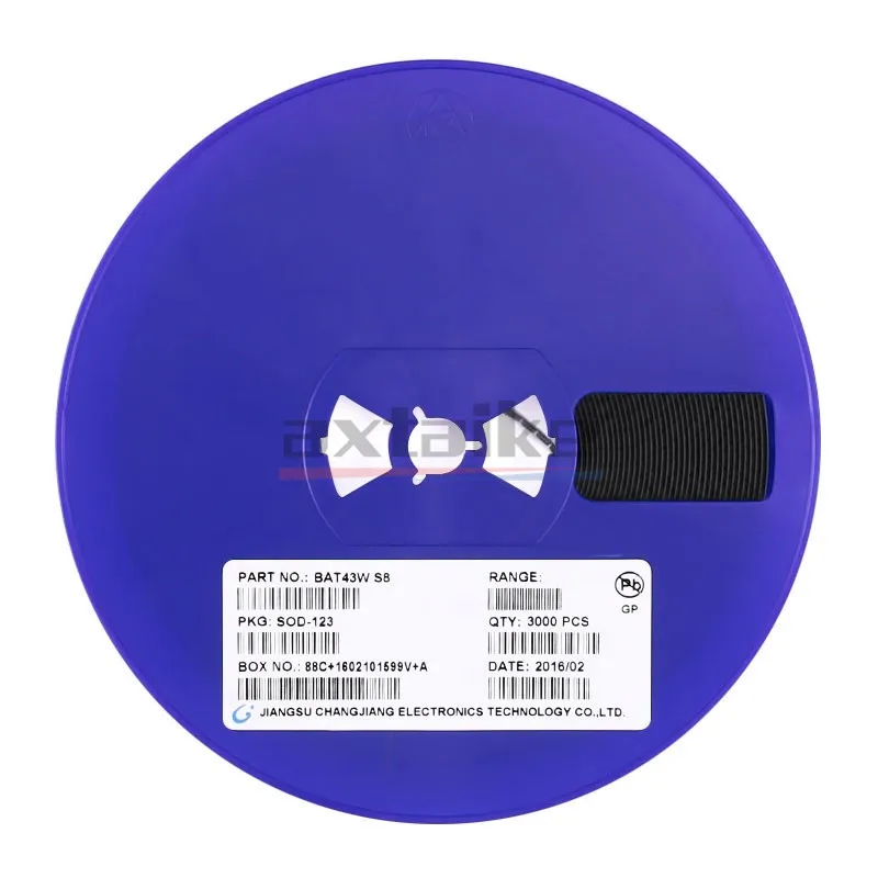 100 Uds BAT42W BAT43W SOD-123 códigos tipo: S7/S8 BAT43W-7-F BAT42W-7-F SMD 30V 200mA 0.2A diodo de barrera Schottky de montaje en superficie - imagen 4