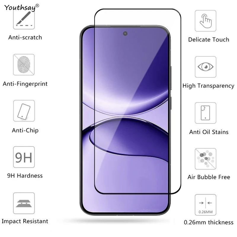 4-1 Uds vidrio templado para Poco F7 para Xiaomi Poco F7 Protector de pantalla película protectora de teléfono Poco F7 - imagen 4