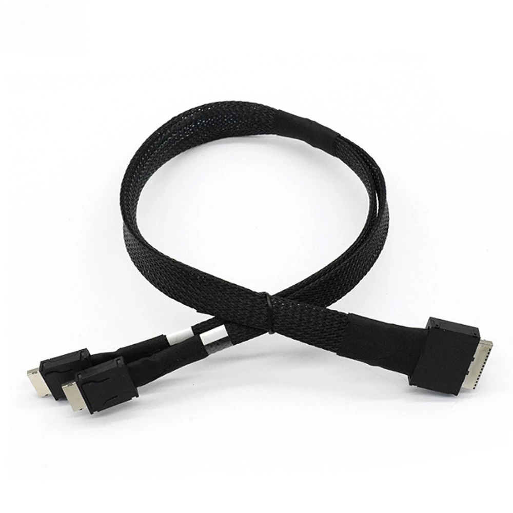 MINI SAS SFF-8611 8I a SFF-8611 4I X2 Cable interno de servidor de alta velocidad Longitud opcional 0,5 M 1 M - imagen 2
