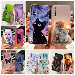 Funda Silicona Realme 7 5G – Diseño Gato Lujo