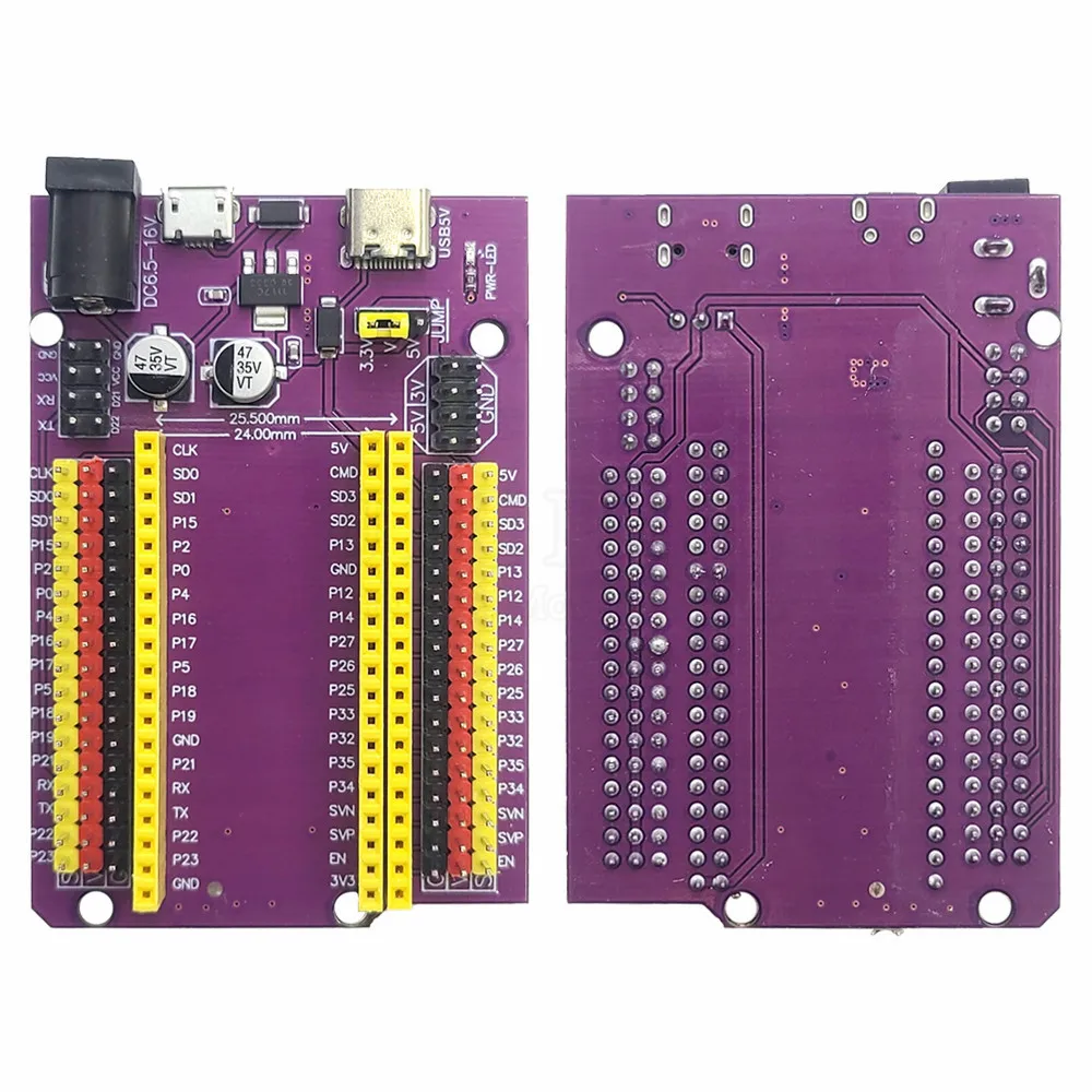 Placa de expansión ESP-32 de 38 pines para placa de desarrollo ESP32, módulo Wifi BT de Internet de las cosas, CPU de doble núcleo, bajo consumo de energía
