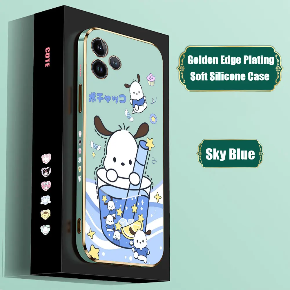 Funda de dibujos animados Pochacco Cinnamoroll para infinix Hot 30I 30 20 20S 20I 12 12I 11 11S 10 10S 10I 9 8 Play Pro Nfc, cubierta chapada - imagen 4