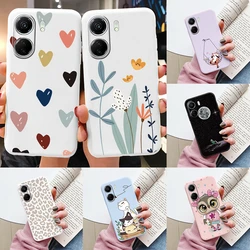 Funda Redmi 13C Silicona Suave Mate con Corazón y Flor