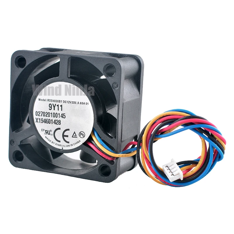 RDD4020B1 4cm 40mm ventilador 40x40x20mm DC12V 0.65A 4pin doble rodamiento de bolas ventilador de refrigeración de alta velocidad para fuente de alimentación del chasis - imagen 4