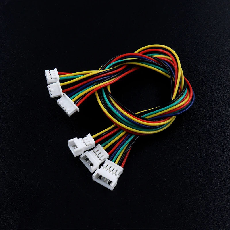 5 uds JST1.25mm conector macho a hembra Cable de extensión de 1,25mm 2P/3P/4P/5P/6 pines con Cables de línea 200mm