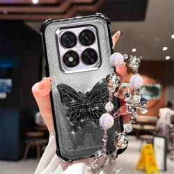 Funda Huawei A prueba de golpes Purpurina – Soporte Mariposa
