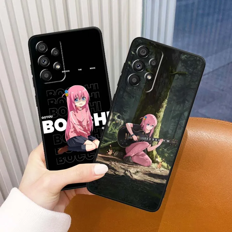 Gotou Hitori Anime para Samsung Galaxy A30 A31 A32 A33 A35 A36 A40 A41 A42 A50 A51 A52 A53 funda negra para teléfono - imagen 2
