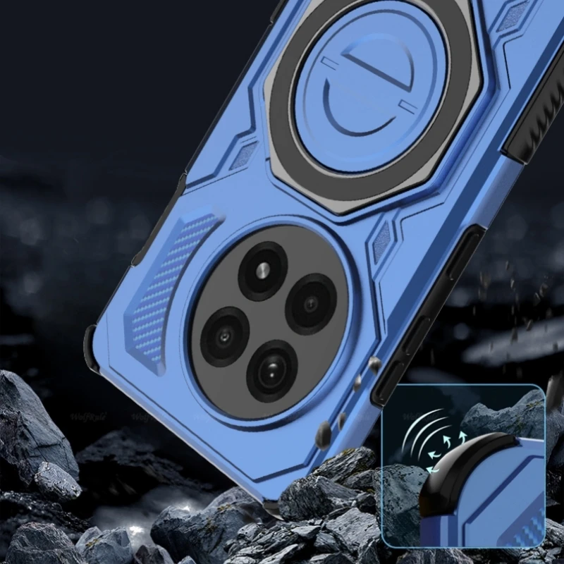 Para Oneplus 13 funda Oneplus 13 Capas nueva a prueba de golpes parachoques trasero atracción anillo de adsorción soporte Fundas Oneplus 13