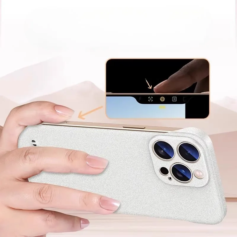 Funda para vivo X300 Pro, funda a prueba de golpes de piedra arenisca sin marco para VIVO X300 X300Pro, cubierta protectora de lente de PC dura ultrafina - imagen 3