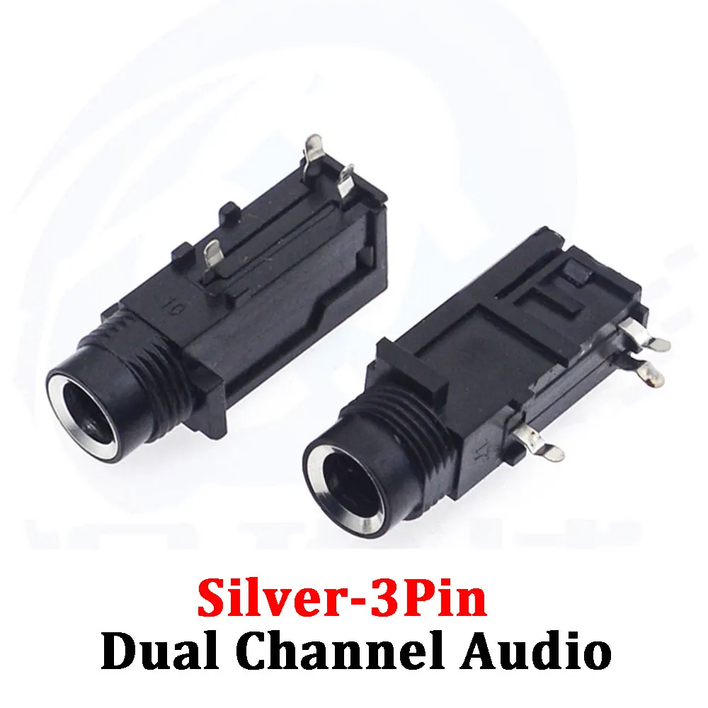 Conector de micrófono de doble canal, conector de Audio recto, 5 piezas, 6,35mm/6,5mm, chapado en oro, 3 pines, 4 pines, Mono, 6,35/6,5 - imagen 3