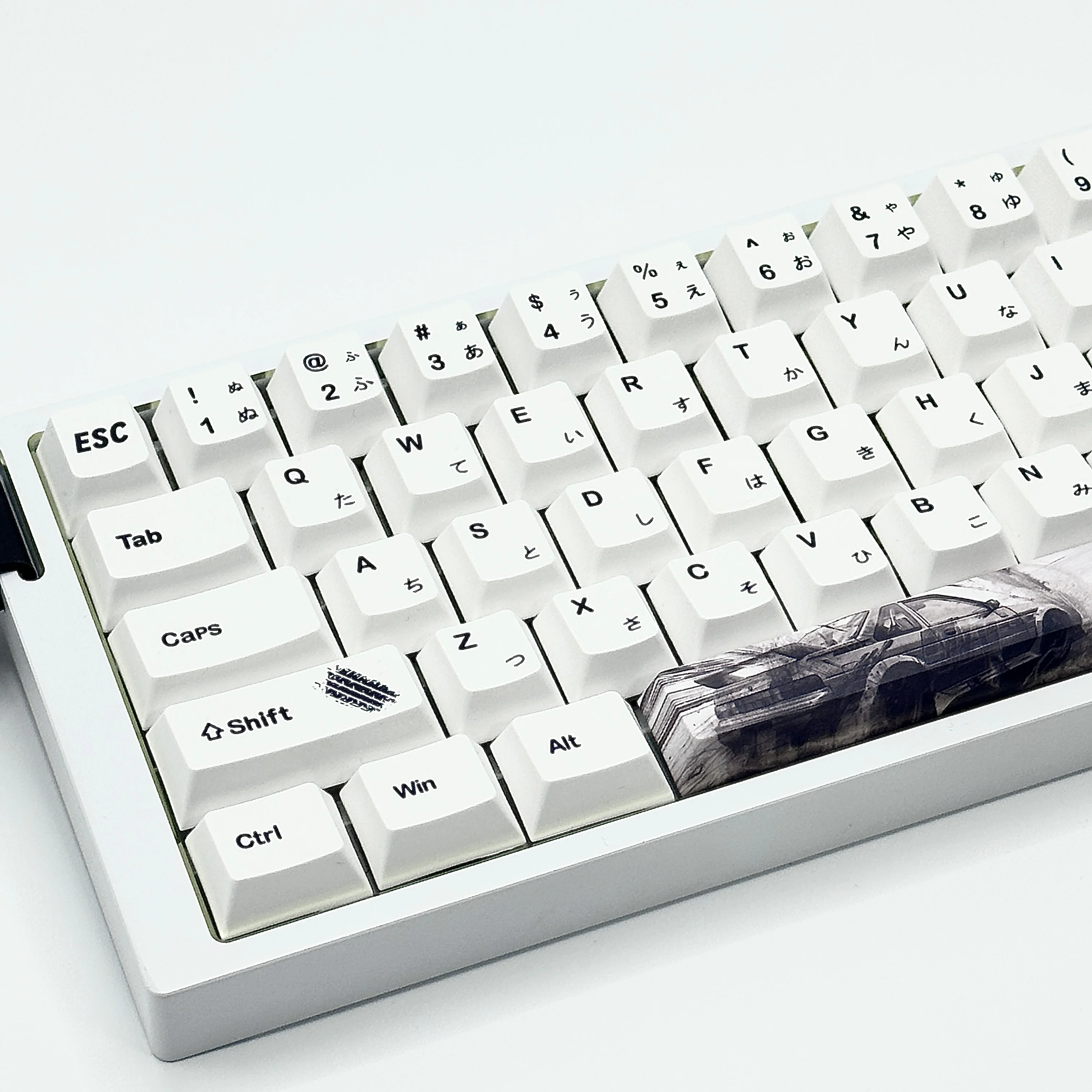 Juego de teclas de tema Simple AE86, perfil de cereza PBT japonés 127kyes, teclas originales personalizadas hechas a mano para regalo de teclado mecánico