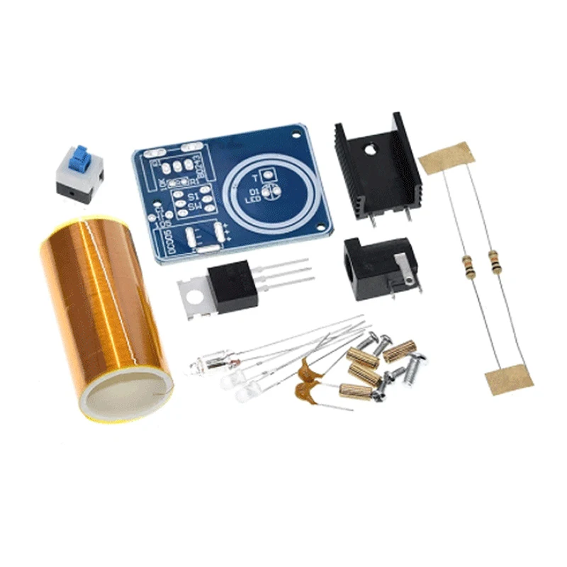 Kit de Mini bobina Tesla BD243, accesorios mágicos, piezas de bricolaje, tecnología de luces vacías, electrónica Diy BD243C, Mini módulo de bobina Tesla DIY - imagen 4