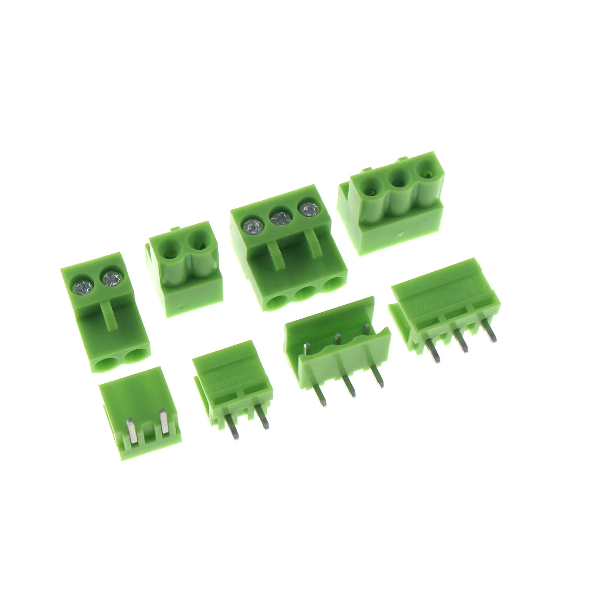 5 Juegos de conector de Terminal tipo ht5.08, conector de paso de 5,08mm, conector de bloques de terminales de tornillo pcb, ángulo recto 2/3/4/5/6/7/8P, verde 10A - imagen 4