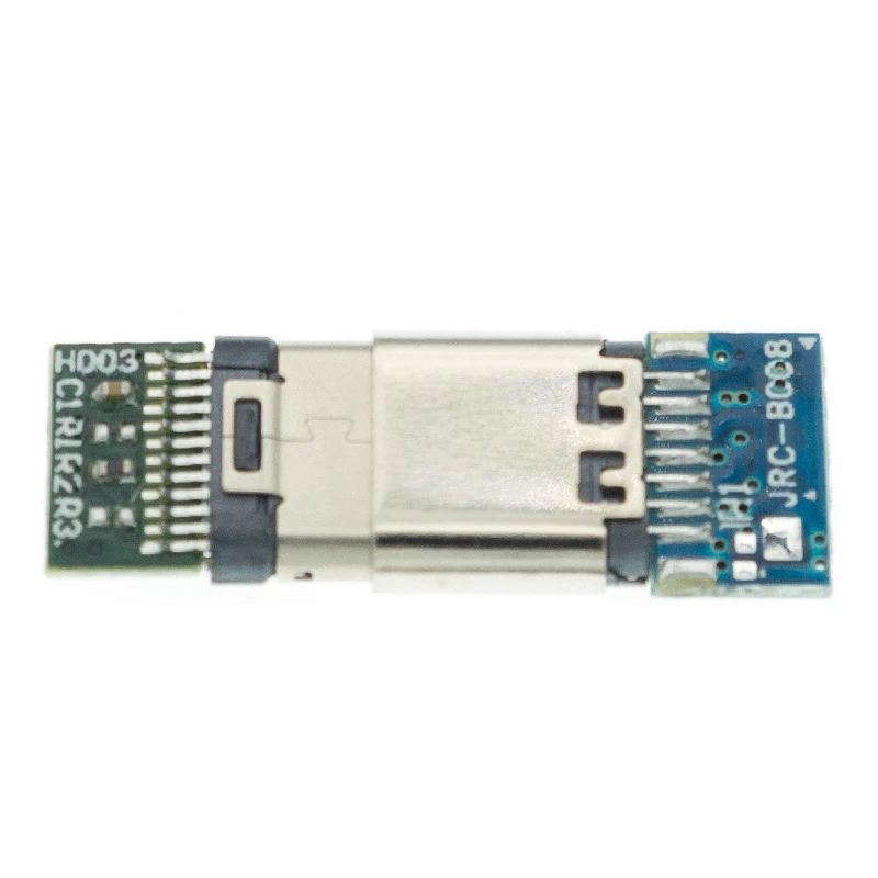 Conector USB 3,1 tipo C, adaptador de receptáculo de enchufe macho/hembra de 24 pines a Cable y Cable de soldadura, soporte de placa PCB de 24 pines, 10 Uds. - imagen 4