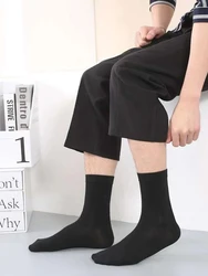 Calcetines Negros de Vestir para Hombre, Media Caña Cómodos