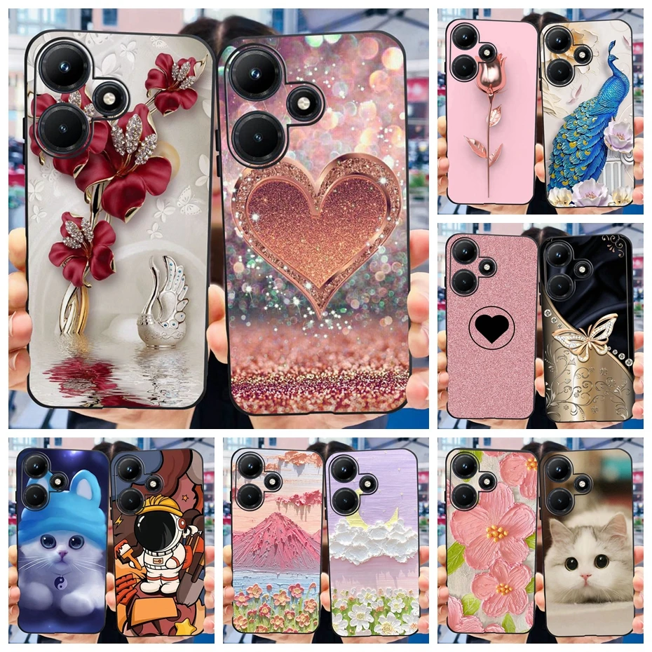 Bonita funda de teléfono para Infinix Hot 30i Hot30 30 Play NFC 2023, funda trasera de silicona suave TPU para Infinix Hot30i Hot 30 Play