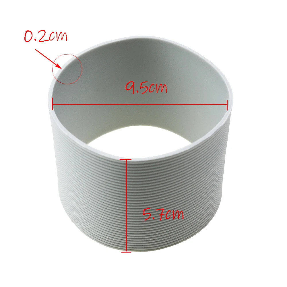 Cubierta protectora de copa de Gel de sílice, vidrio antideslizante, cilindro recto, grueso, antiquemaduras, 9,5 CM - imagen 2