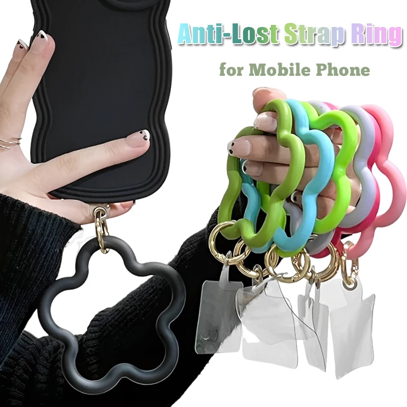 LLavero de corazón de amor de estrella de mar antipérdida, correa para teléfono móvil, anillo colgante, cordón colgante para teléfono, pulsera de silicona suave