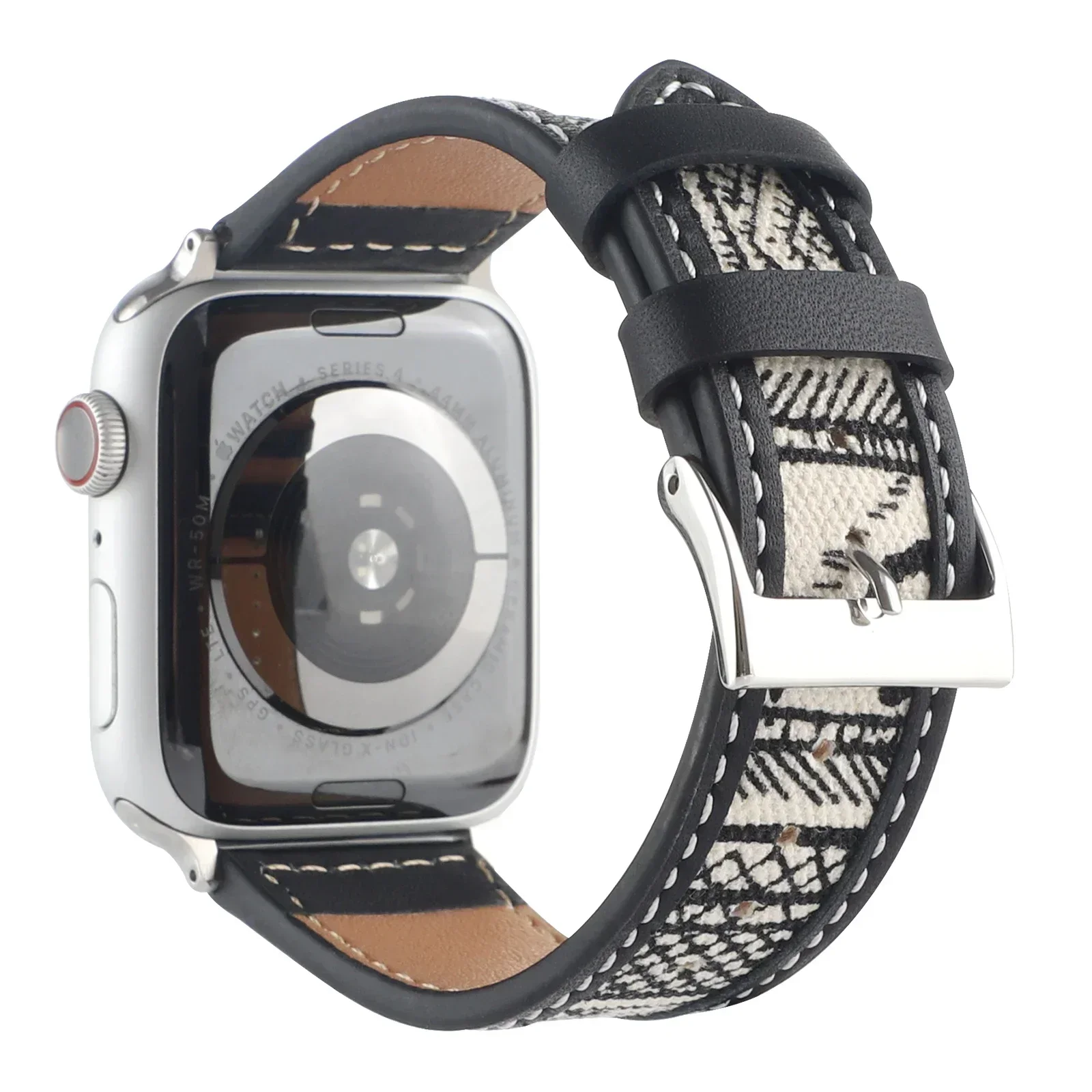 Correa de cuero de lona para Apple Watch, Correa deportiva para Apple Watch Series Ultra 2 Se 9/8/7/6/5/4, 42/44/45/49mm, 38/40/41mm, 1 unidad/3/2/1 - imagen 5