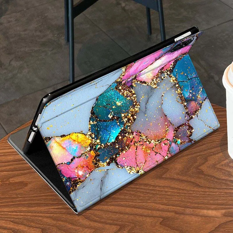 Textura de mármol de lujo arte fresco para Honor Tab Pad MagicPad Tablet 6 7 8 9 10 13 V7 V8 X8a X9a X9 X8 GT GT2 Pro funda para tableta