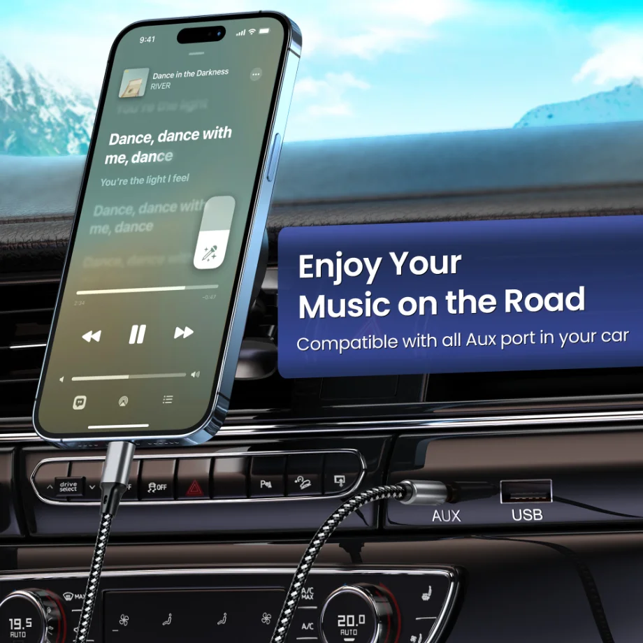 Adaptador de Audio DAC USB-C de 1m, 1,5 m, 2m, USB tipo C a conector auxiliar de 3,5 Mm para auriculares de teléfono, conector de Audio de sonido estéreo HIFI para coche - imagen 2