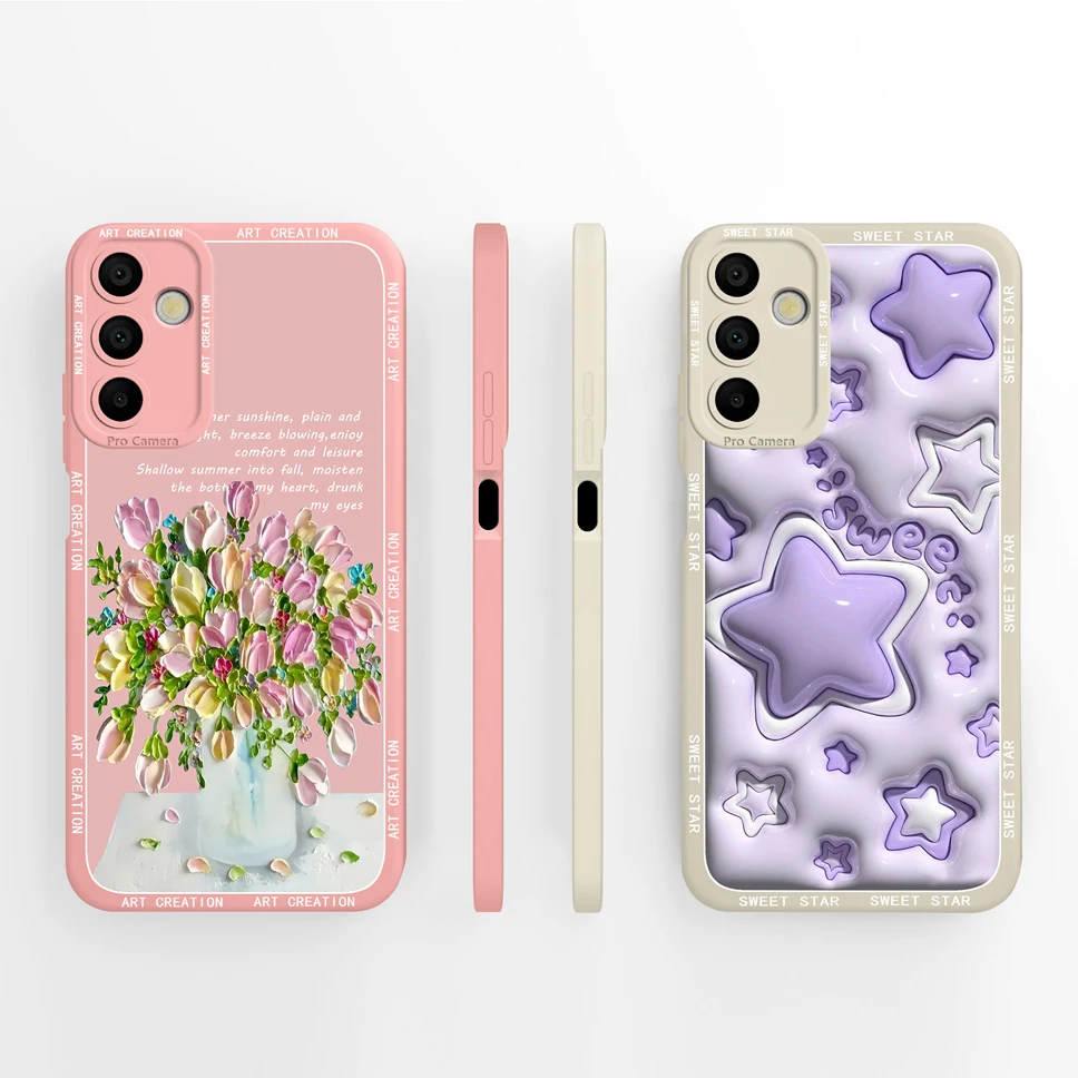 Fundas de teléfono para Samsung Galaxy A15 Lovely Cats, protección de cámara, cubierta de silicona suave para SamsungGalaxy A 15, Fundas parachoques Coque - imagen 3
