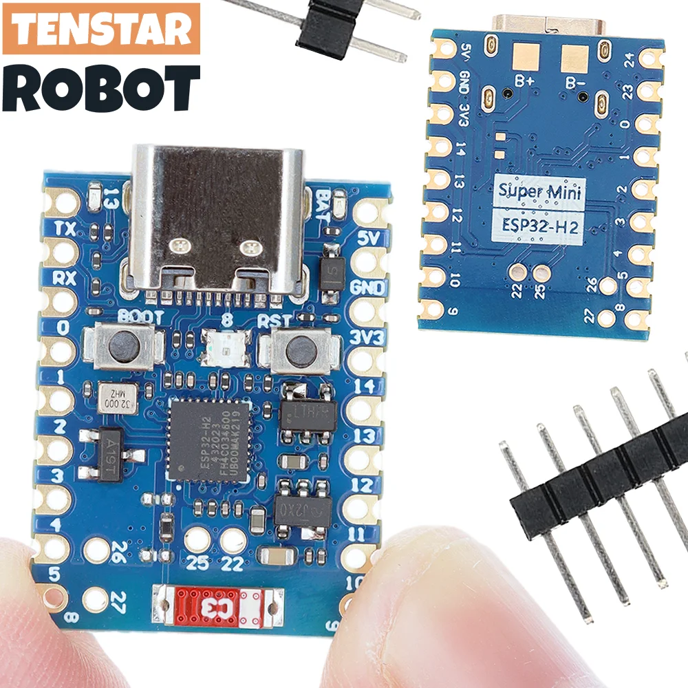 TENSTAR ROBOT ESP32-H2 SuperMini Placa de desarrollo Bluetooth 5 microcontrolador programación tablero de aprendizaje azul - imagen 4