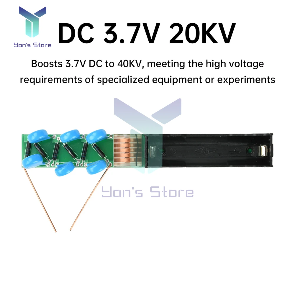 Bobina de encendido de 3,7 V, refuerzo de 40KV, transformador elevador de alto voltaje, generador Hipot de pulso de arco, fuente de alimentación del inversor - imagen 3