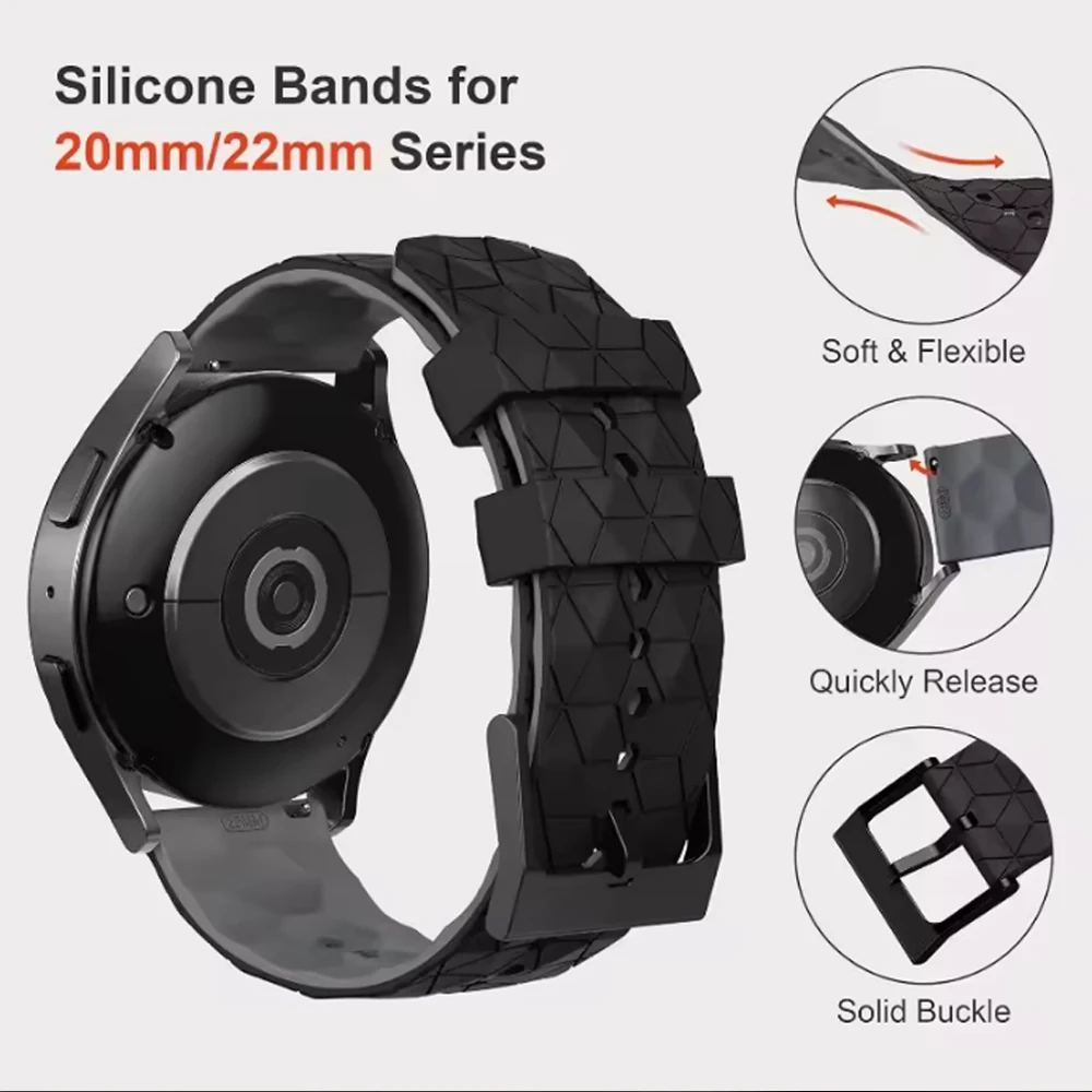 Correa deportiva de silicona de 20mm y 22mm para HUAWEI WATCH 5 46mm 4 Pro GT 5 Pro GT5 4 3 2 Runner Ultimate Band para pulsera Garmin Venu 3 - imagen 5